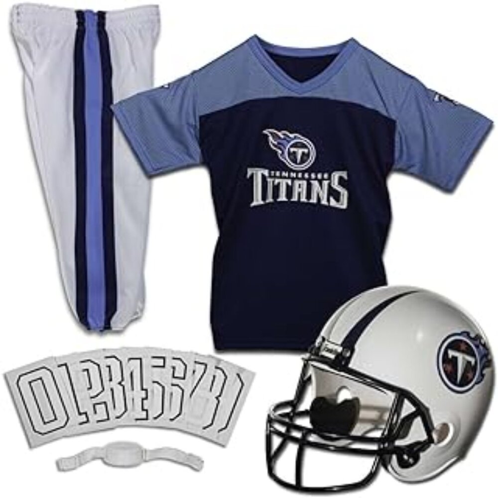 TENNESSEE TITANS YOUTH  NFL Football Uniform Set Helmet, Jersey, Pan…